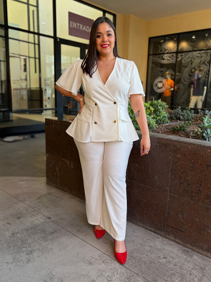 Traje de Dos Piezas con Chaqueta de Doble Botonadura