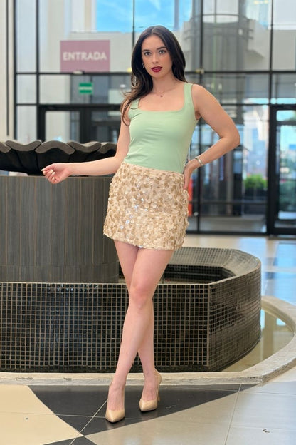 Minifalda de Lentejuelas 3D