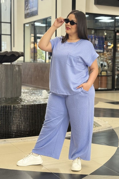 Set de Pantalón y Top con brillos