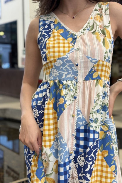 Vestido Patchwork Frutal